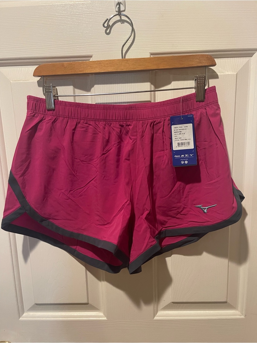 Mizuno Women's Running Shorts | Pink & Gray | Size Medium
